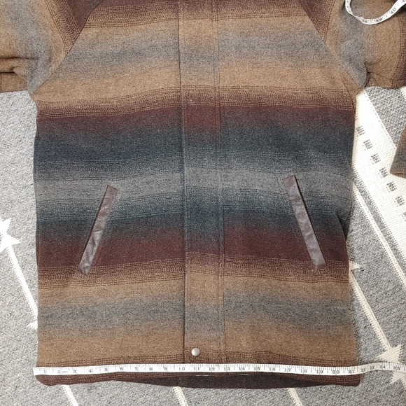 RARE vintage Brooks Brothers striped wool coat S - Picture 14 of 16